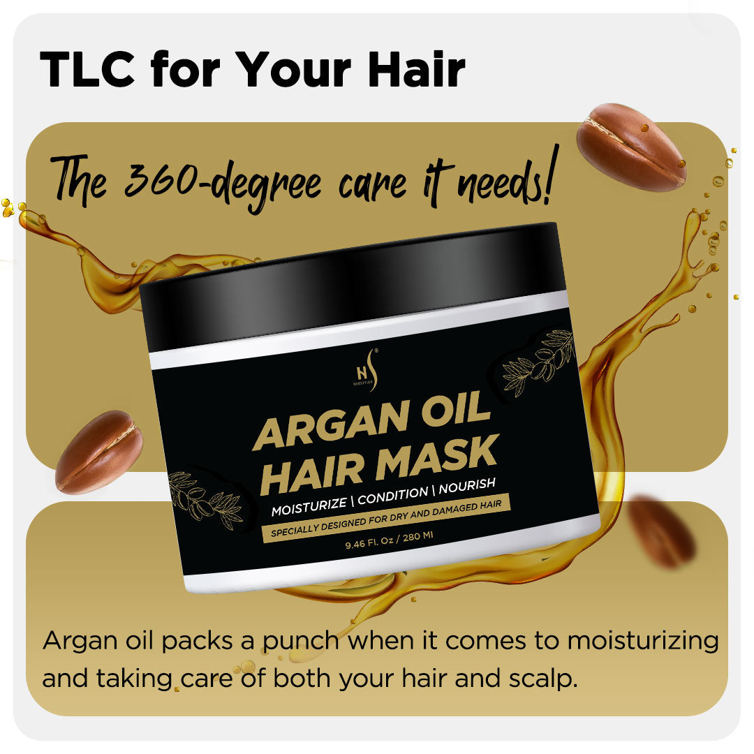 Herstyler Argan Oil Hair Mask - Deep Conditioning Hair Mask For Dry Damaged Hair - Anti-Frizz Hair Mask - 18 Fl. Oz. / 500 Ml