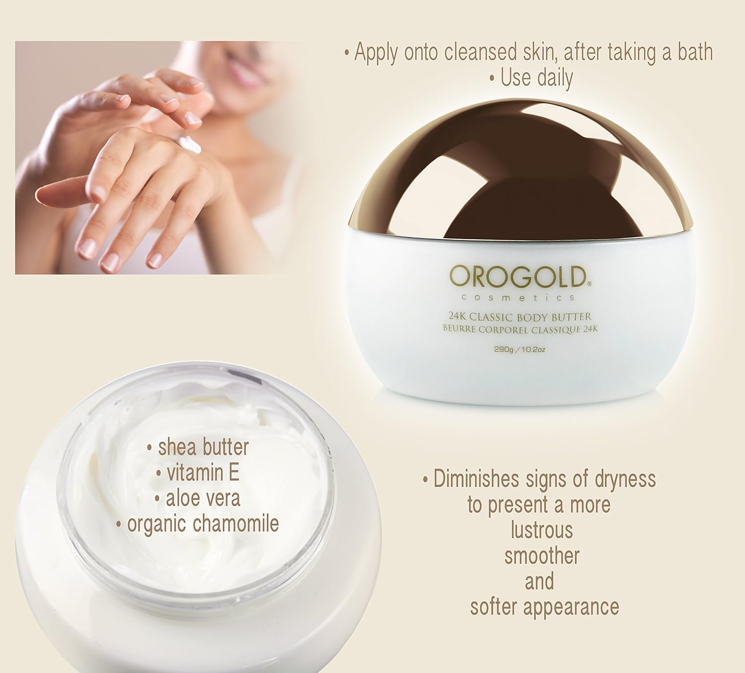 Orogold 24K Classic  Body Butter - 10.2 oz