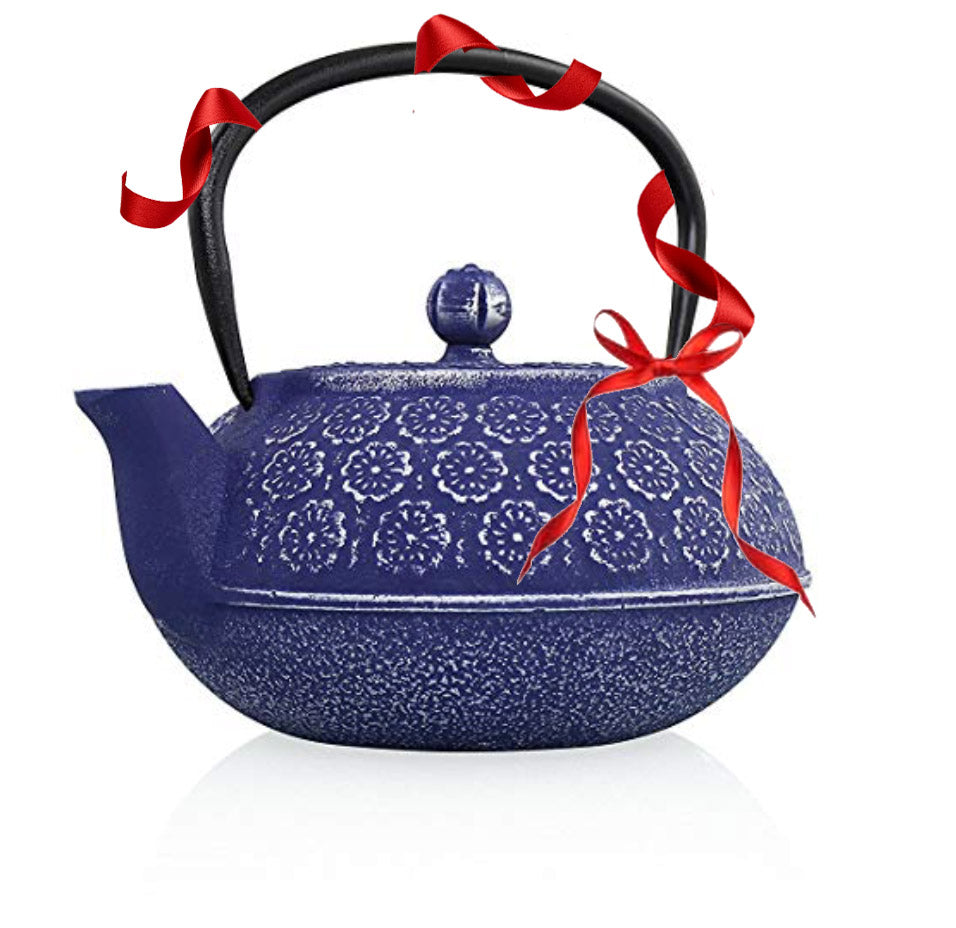 Resveralife Lilac Blossom Cast Iron Teapot