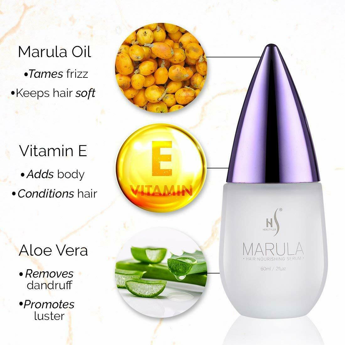 Herstyler Argan Oil Hair Serum and Marula Oil Hair Serum Bundle