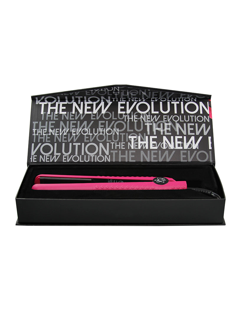 evalectric flat iron for straight hair hot pink