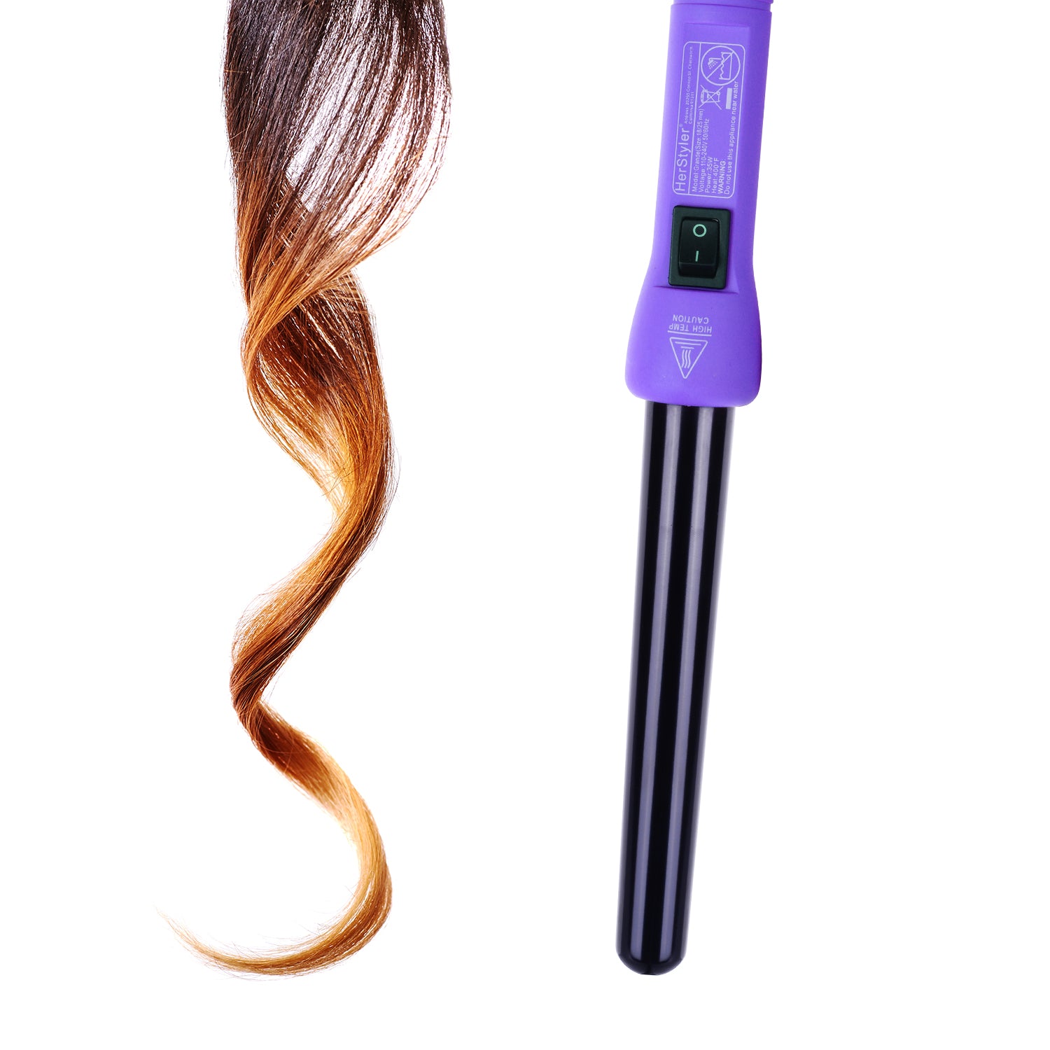 herstyler grande curling wand purple