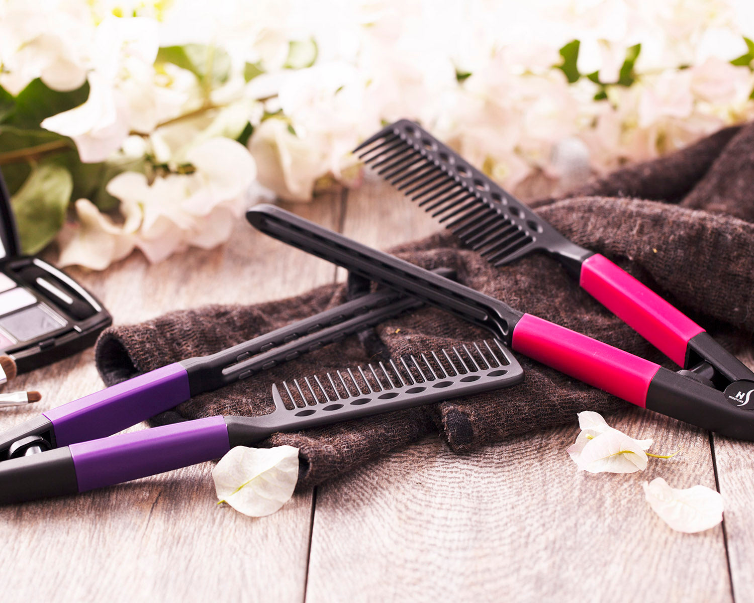 herstyler flat iron comb pink