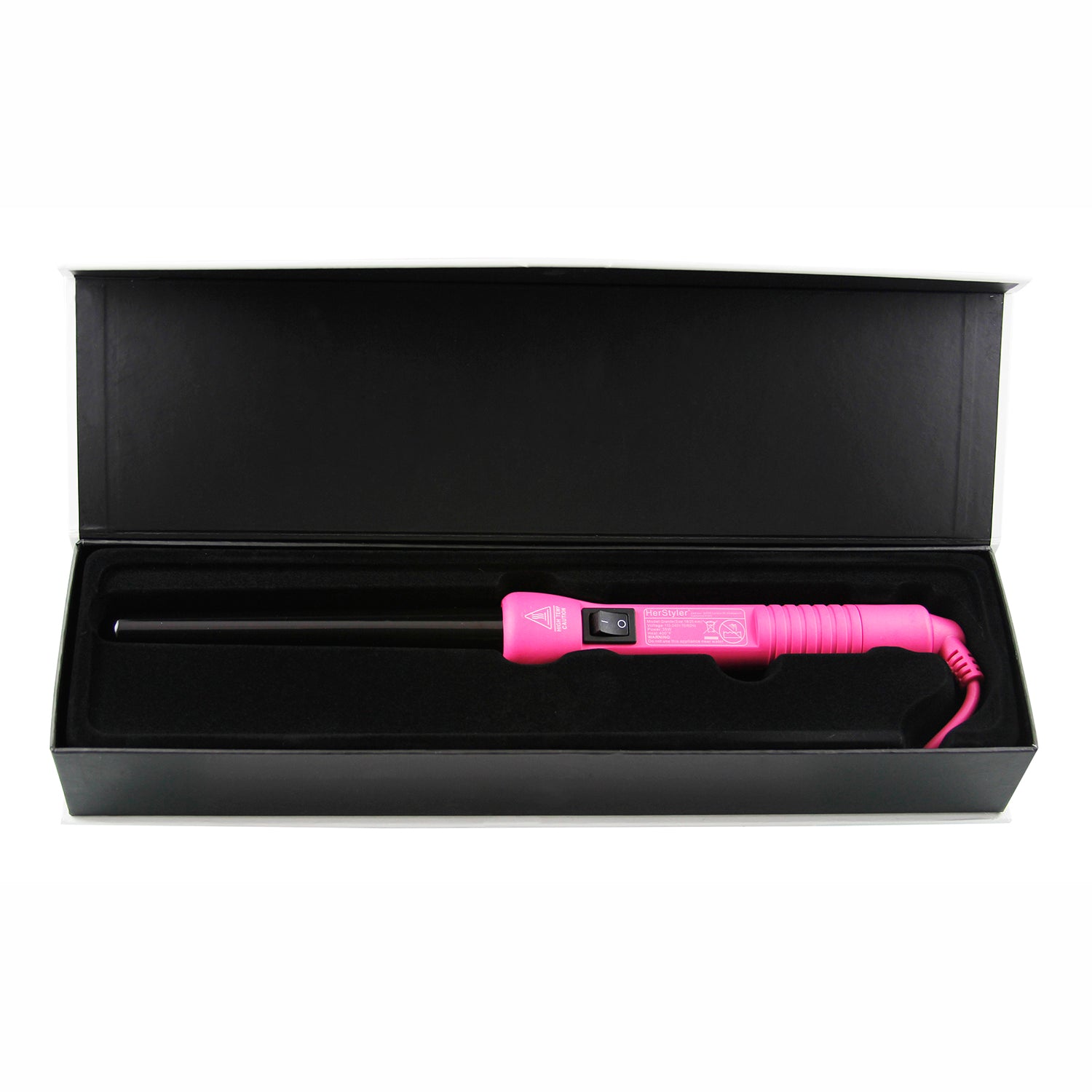 herstyler curling iron pink