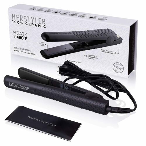 Herstyler Hair Ceramic Flat Iron Forever Straightening Ionic Glider 1.25"