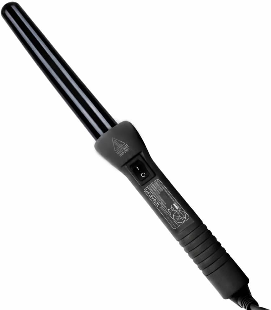 HerStyler Grande Curls Curling Wand for Long Lasting Curls - black
