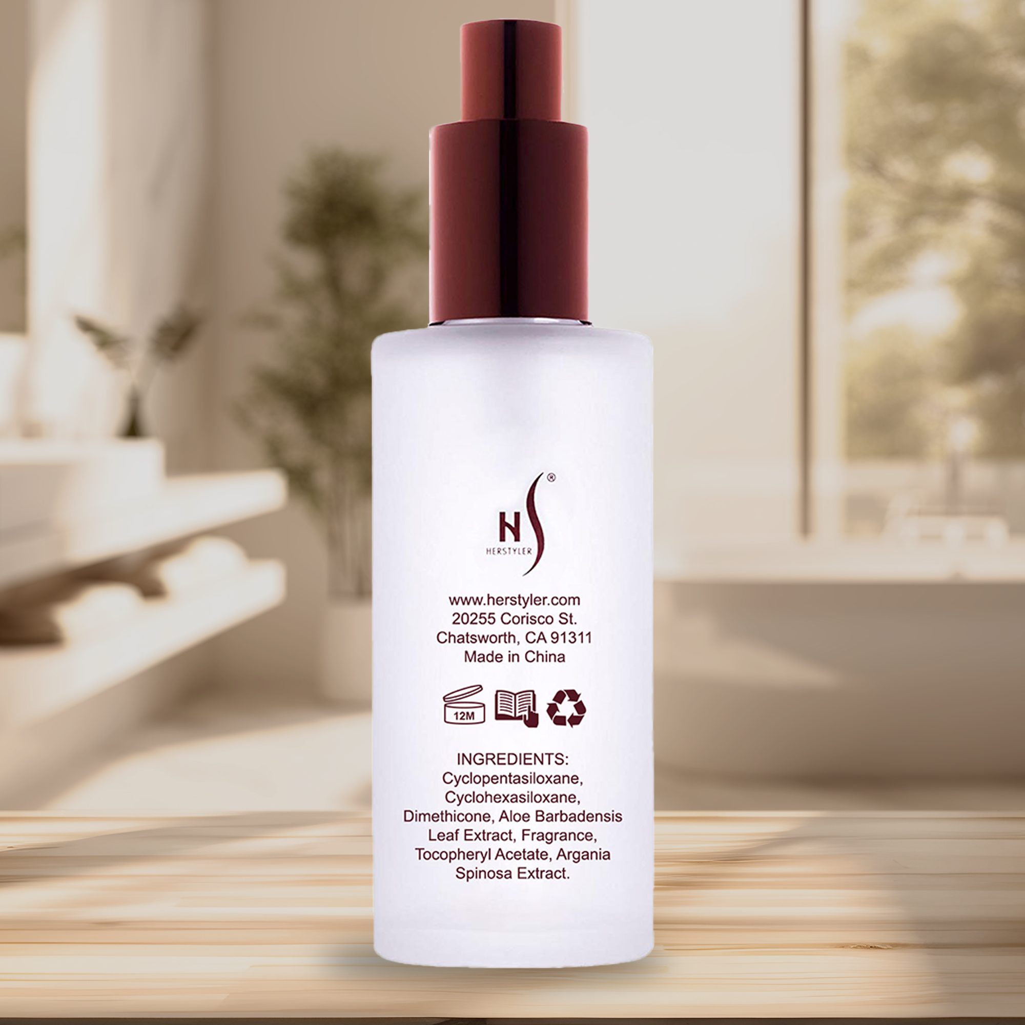 HerStyler Argan Oil Hair Serum for Shine and Smoothness - 60ml