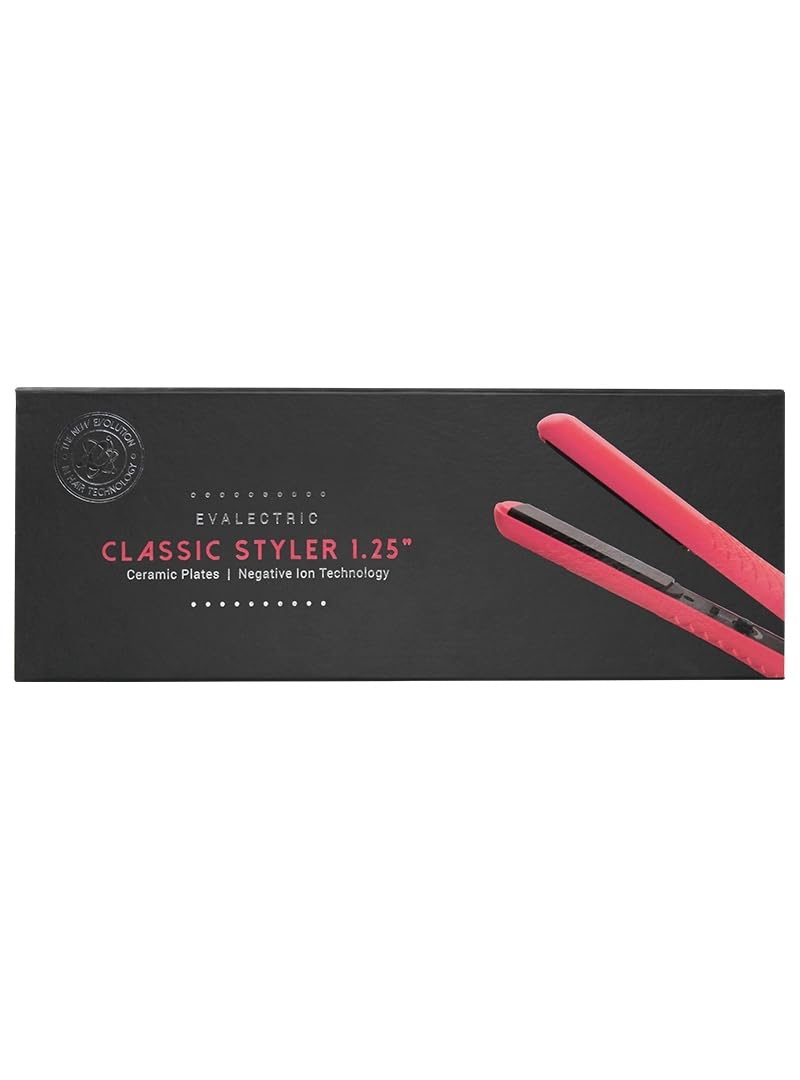 Evalectric CFS8 Ceramic Hair Straightener, Salon Quality - Pink