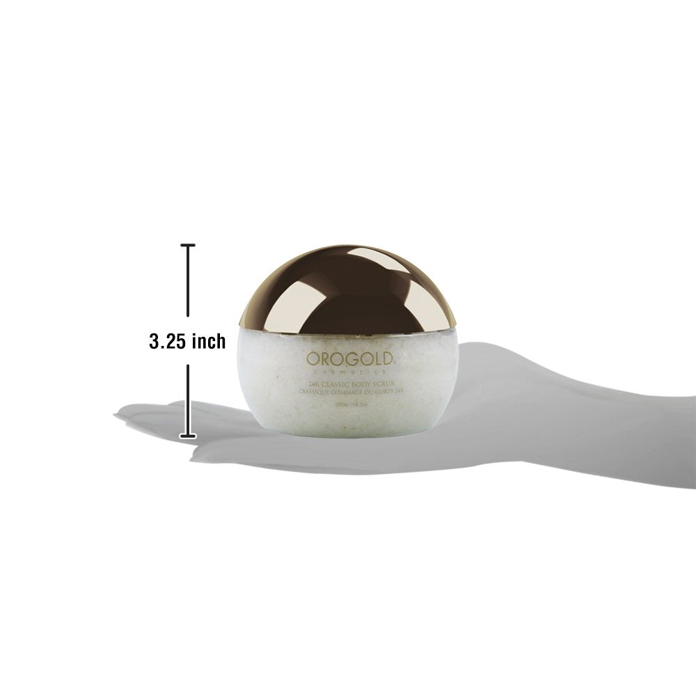OROGOLD 24K White Gold Body Scrub Exfoliator - 9.7 oz