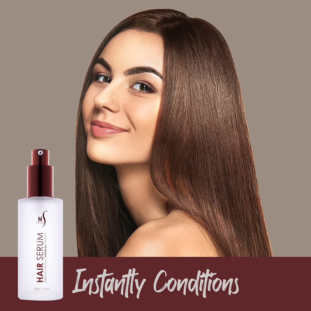 HerStyler Argan Oil Hair Serum for Shine and Smoothness - Pack of 4