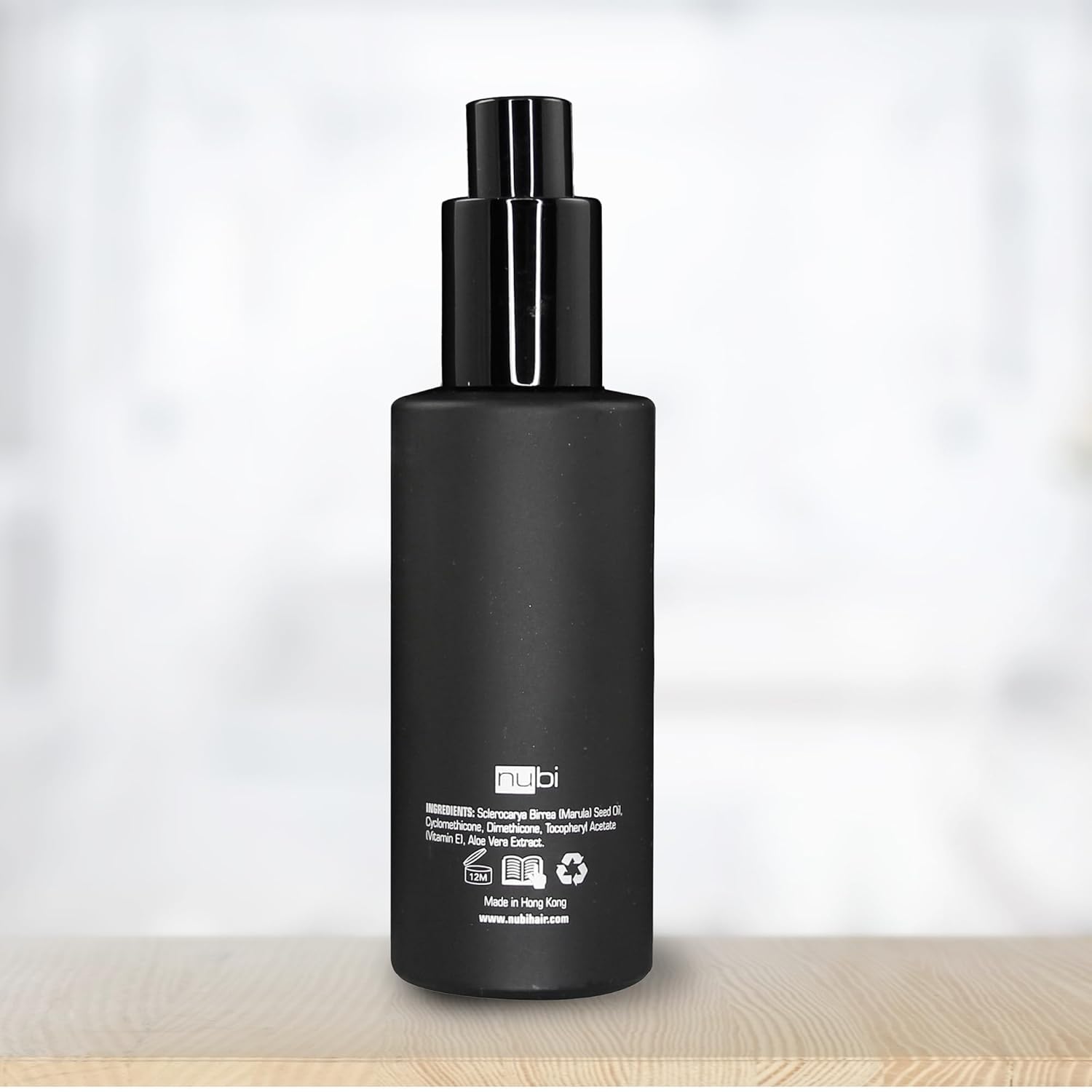 Nubi Anti Frizz Hair Serum, Marula Hair Serum for Dry Hair, Smoothing Serum for Hair Shine - Hair Repair Serum with Vitamin E - 2 Fl Oz