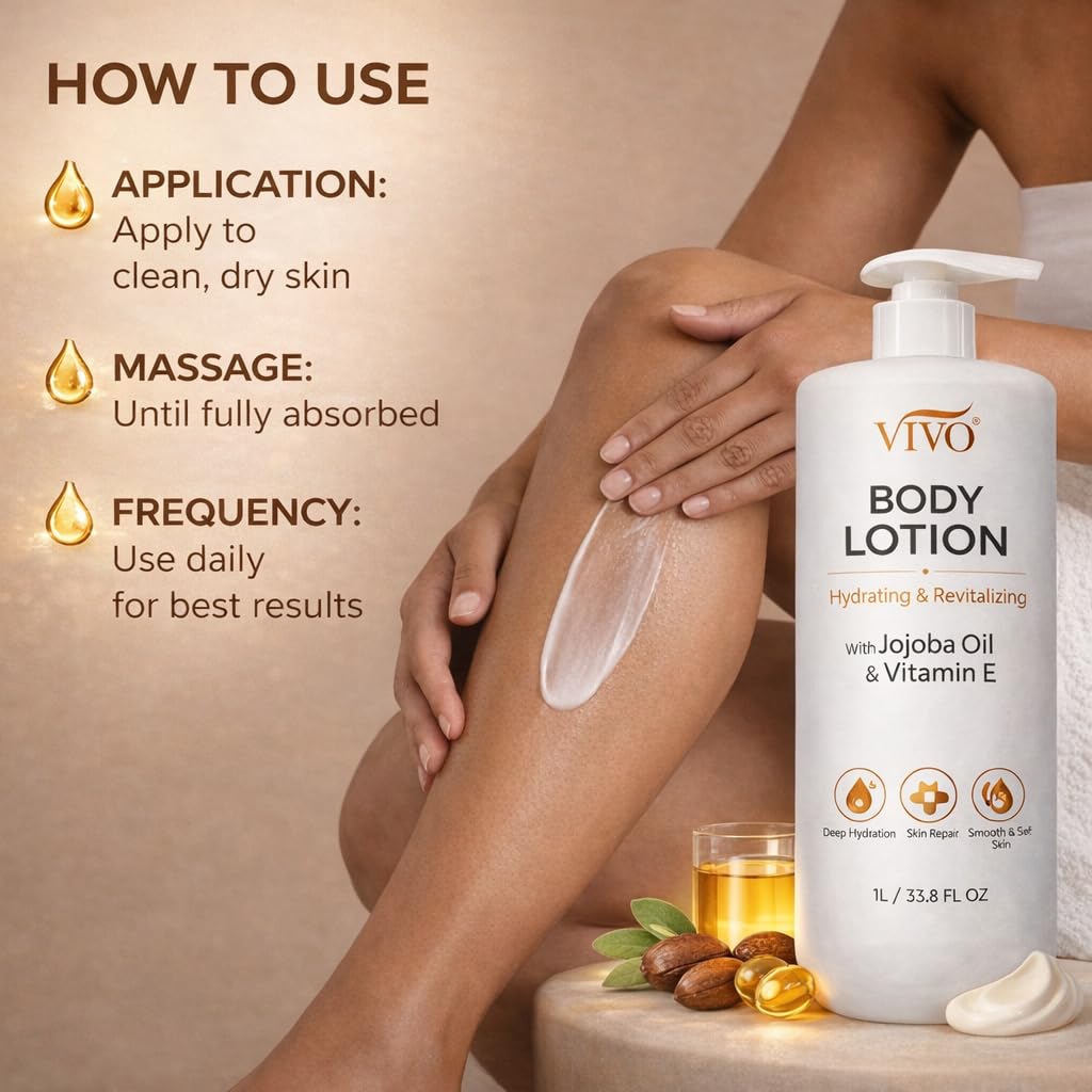 Vivo Per Lei Jojoba Oil Body Lotion - With Vitamin E - 33.8 Fl. Oz