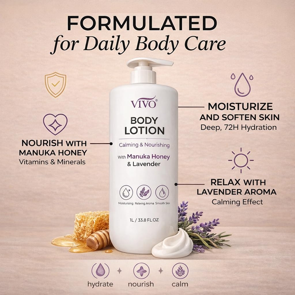 Vivo Per Lei Manuka Honey Oil Body Lotion - With Lavender - Case of 6