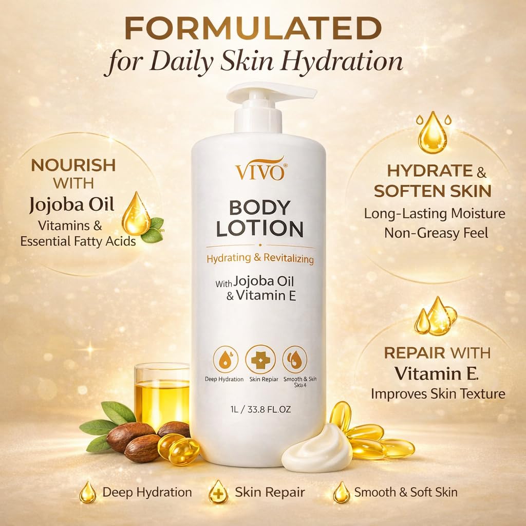 Vivo Per Lei Jojoba Oil Body Lotion - With Vitamin E - 33.8 Fl. Oz