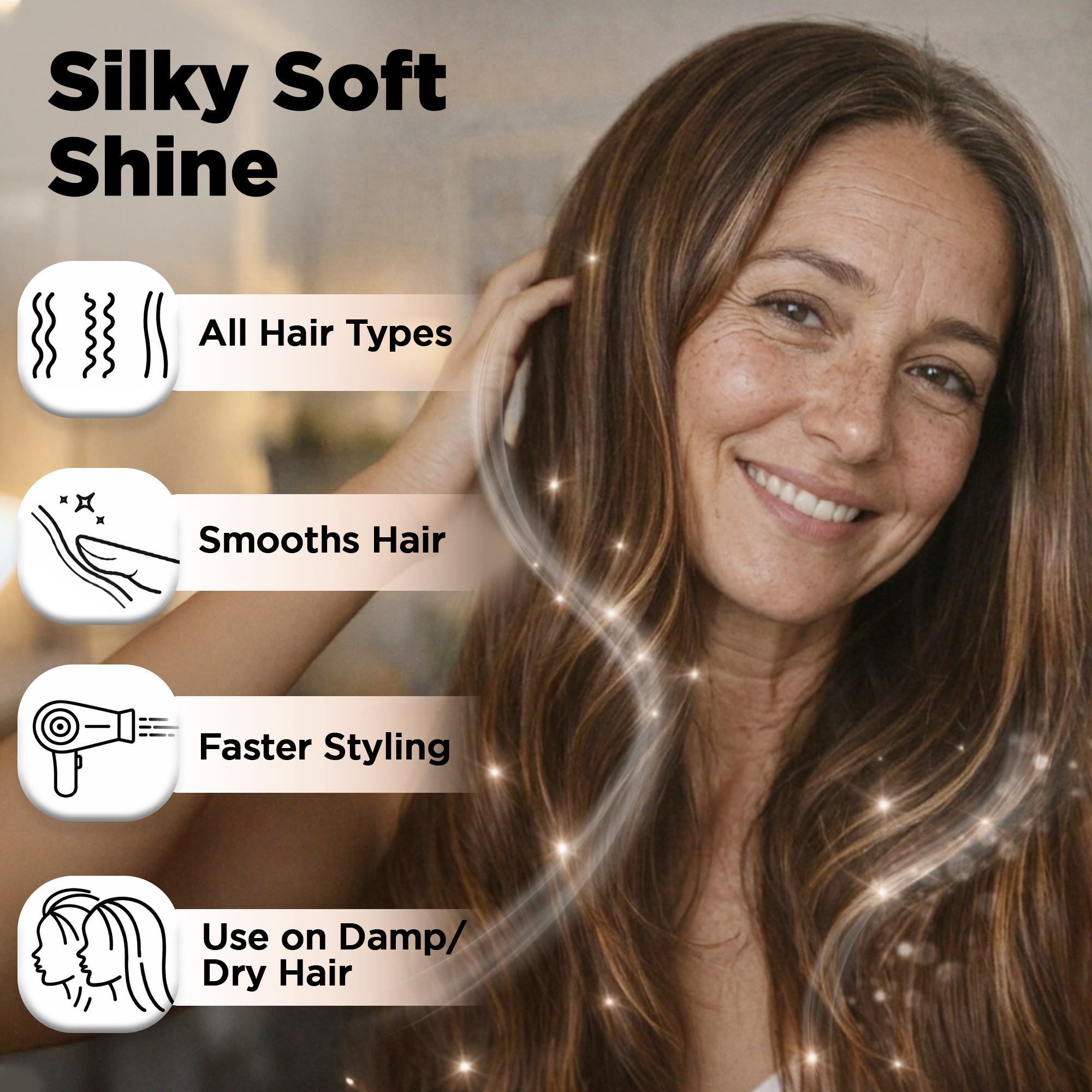 HerStyler Argan Oil Hair Serum for Shine and Smoothness - 60ml