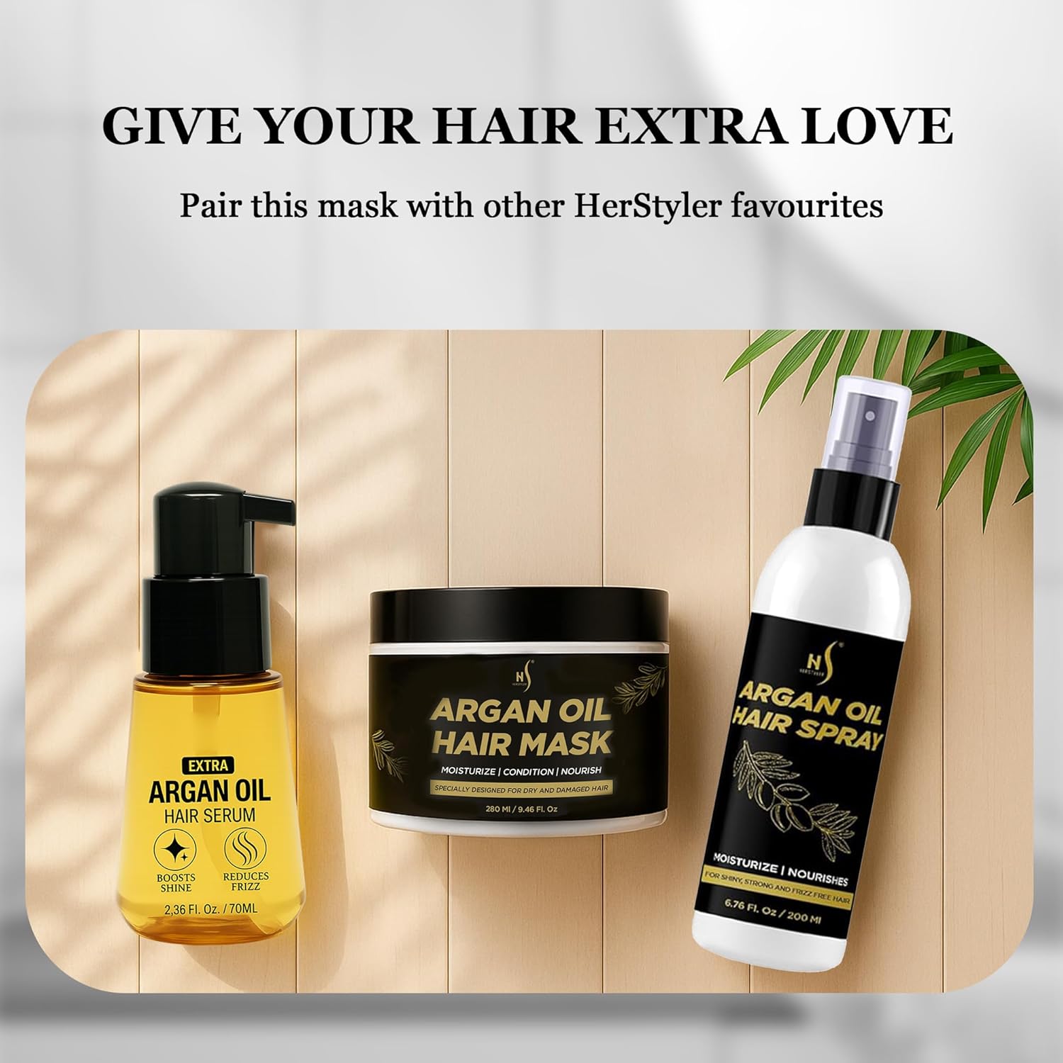 Herstyler Argan Oil Hair Mask - Deep Conditioning Hair Mask For Dry Damaged Hair - Anti-Frizz Hair Mask - 18 Fl. Oz. / 500 Ml