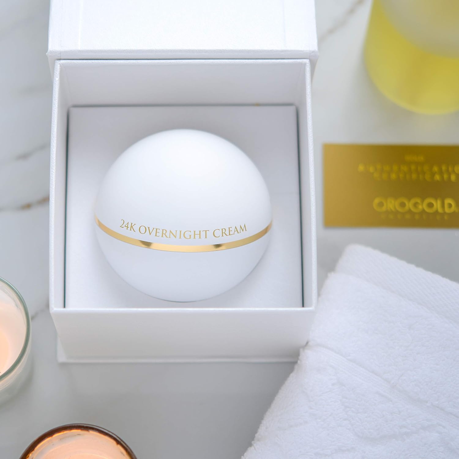 OROGOLD 24K Overnight Cream - Night Moisturizer with Gold, Shea Butter & Vitamin E- 1.76 fl oz