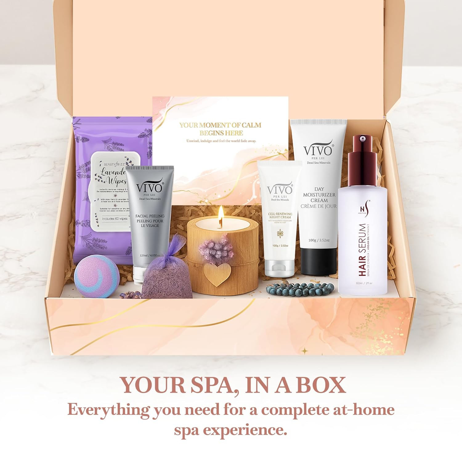 HerStyler Unbox Happiness Luxury Spa Gift Set for Women – 10 Piece Self-Care & Bath Collection