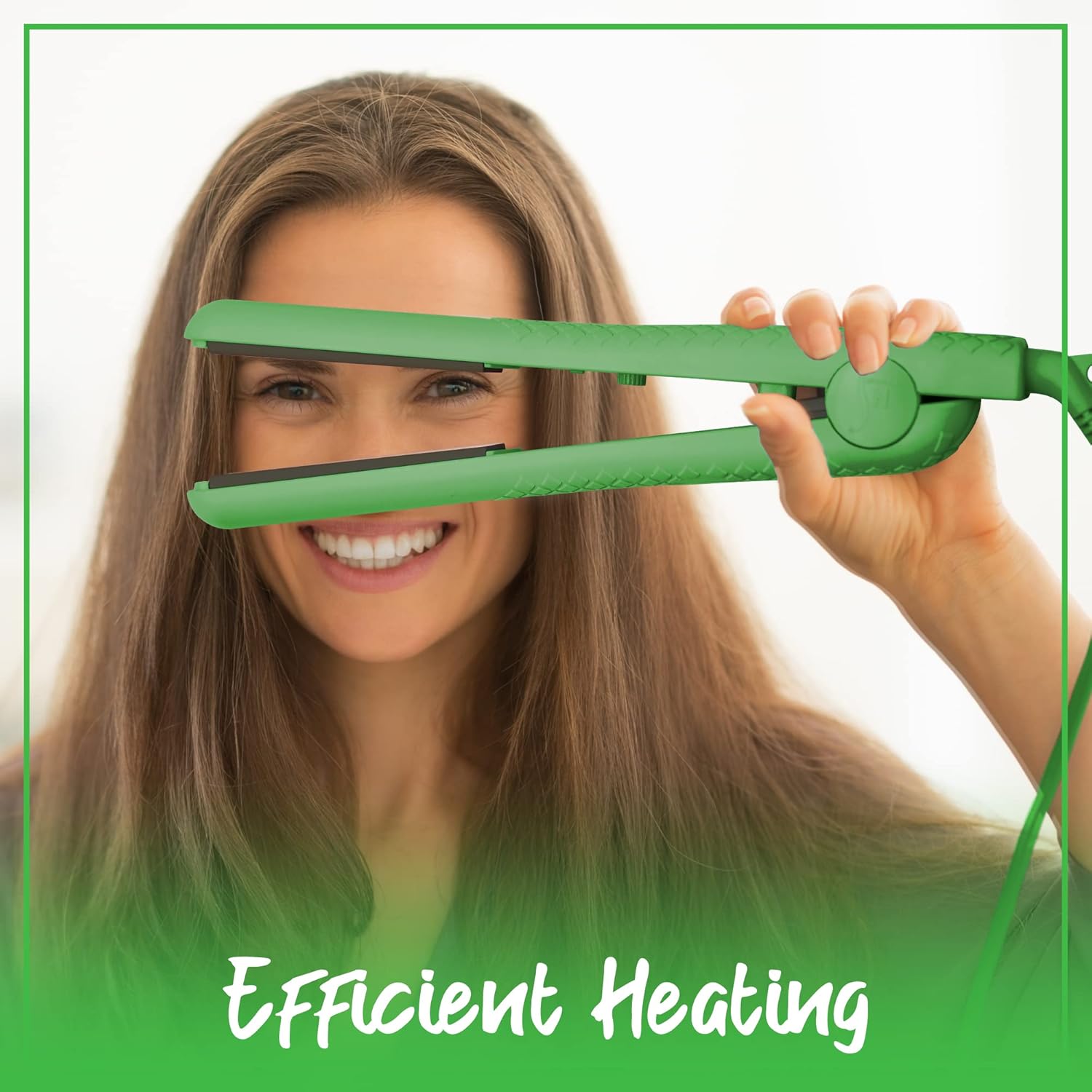 HerStyler Colorful Seasons Flat Iron for Smooth Sleek Hair - Green