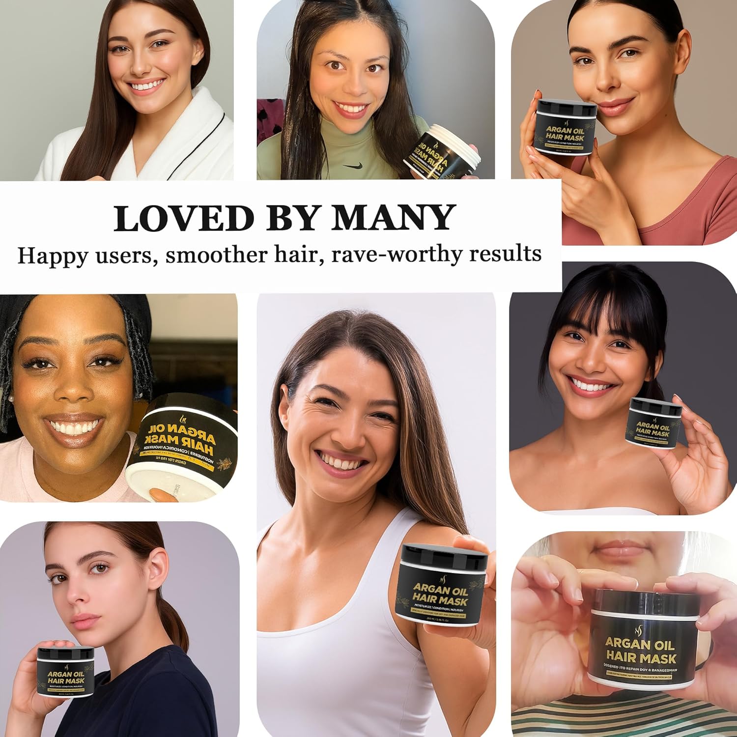 Herstyler Argan Oil Hair Mask - Deep Conditioning Hair Mask For Dry Damaged Hair - Anti-Frizz Hair Mask - 18 Fl. Oz. / 500 Ml