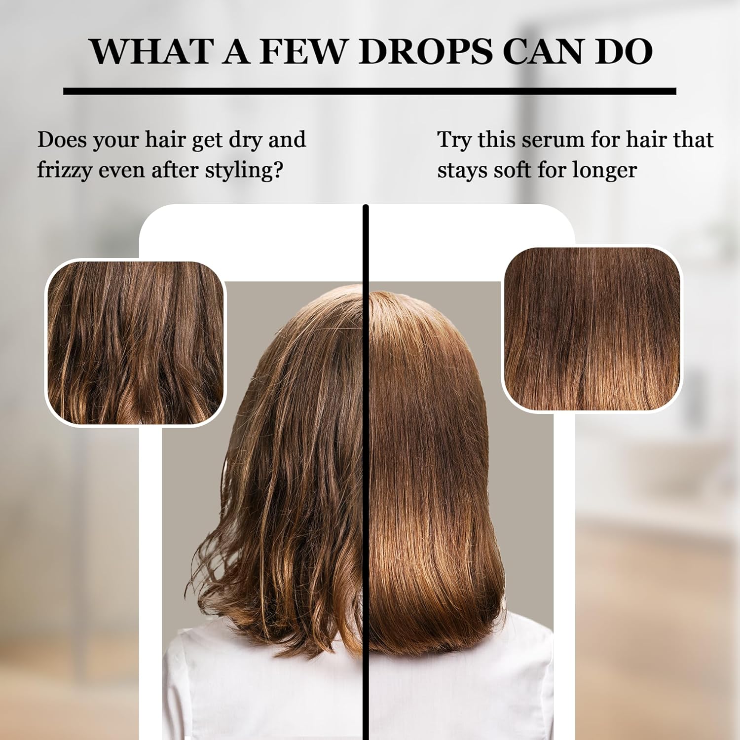 HerStyler Hair Shine Spray - Instant Shine, Gloss - Controls Frizz - Anti Humidity Spray - Lightweight - Anti Frizz Hair Products for Women - Silkening Mist for Glass Like Sheen (1 Pack)