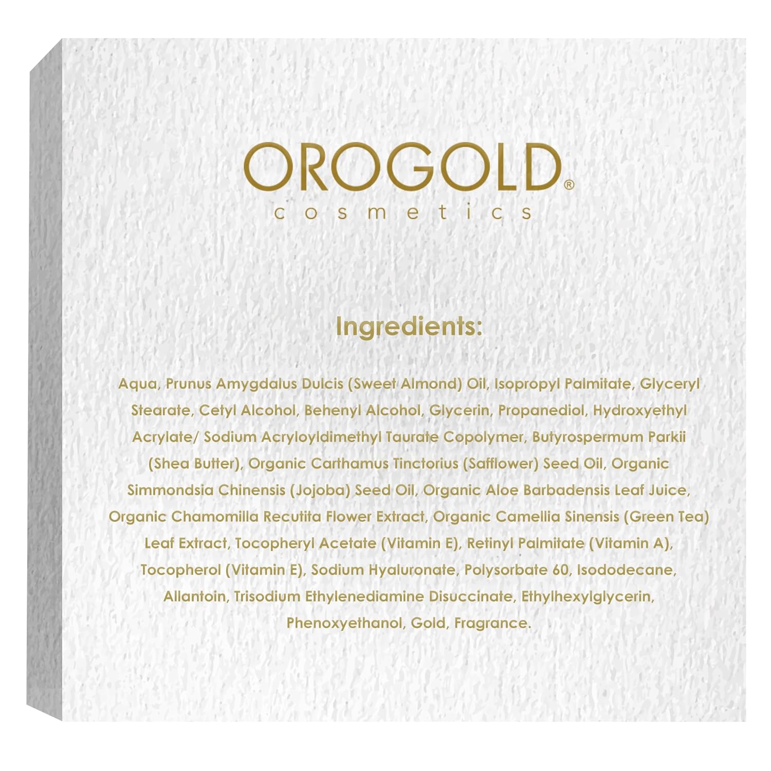 OROGOLD 24K Overnight Cream - Night Moisturizer with Gold, Shea Butter & Vitamin E- 1.76 fl oz