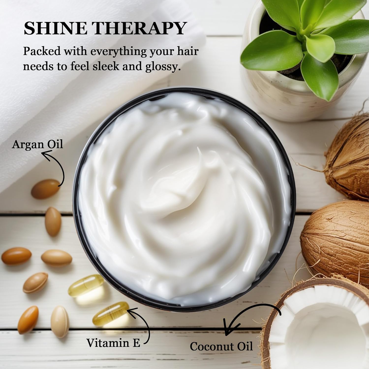 Herstyler Argan Oil Hair Mask - Deep Conditioning Hair Mask For Dry Damaged Hair - Anti-Frizz Hair Mask - 18 Fl. Oz. / 500 Ml