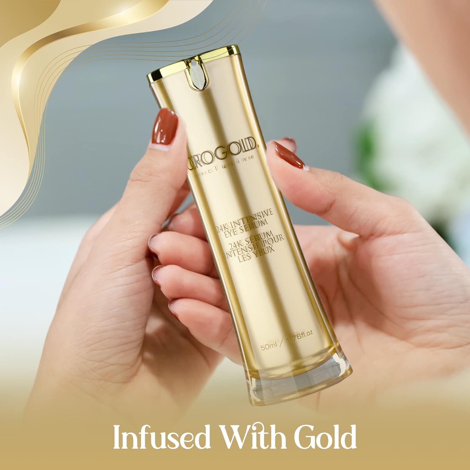 Orogold 24K Intensive Eye Serum for Wrinkles, Puffiness - 1.76 fl. oz