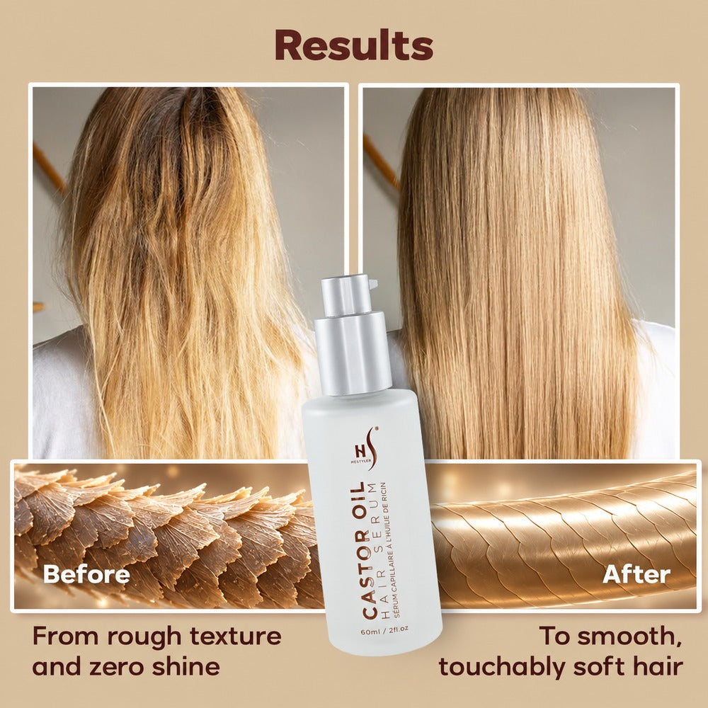 Herstyler Castor Oil Hair Growth Serum with Vitamin E And Argan Oil Pack of 2