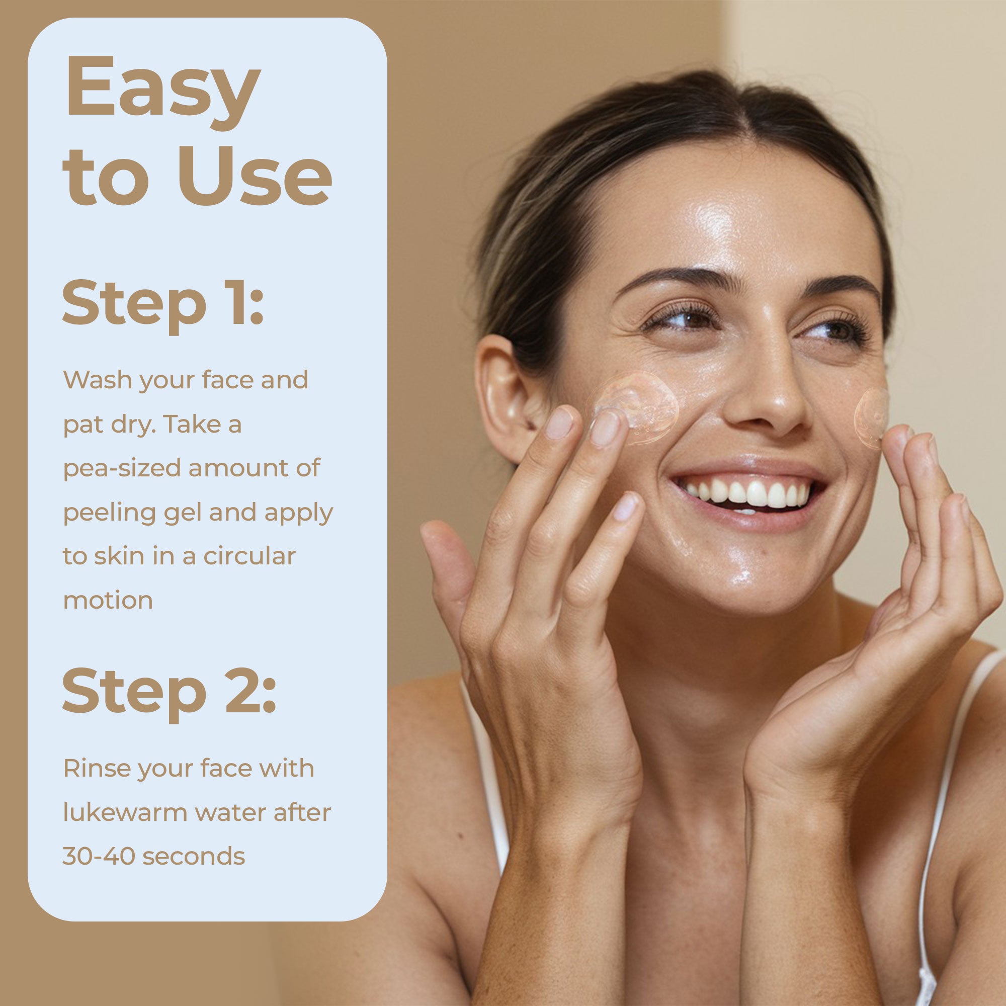 Vivo Per Lei Facial Peeling Gel Tube - Face Peel with Dead Sea Minerals - Exfoliating Gel for Cleansing - Gentle Facial Scrub - 2 Pack