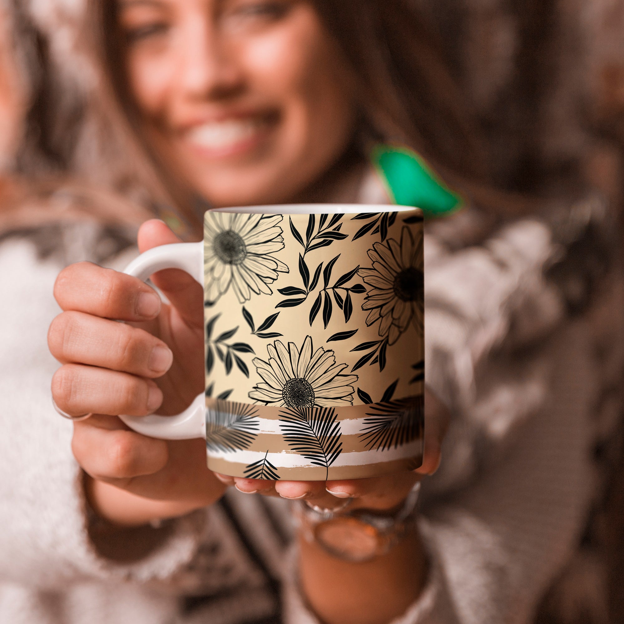 Spoils of Earth Floral Printed mug