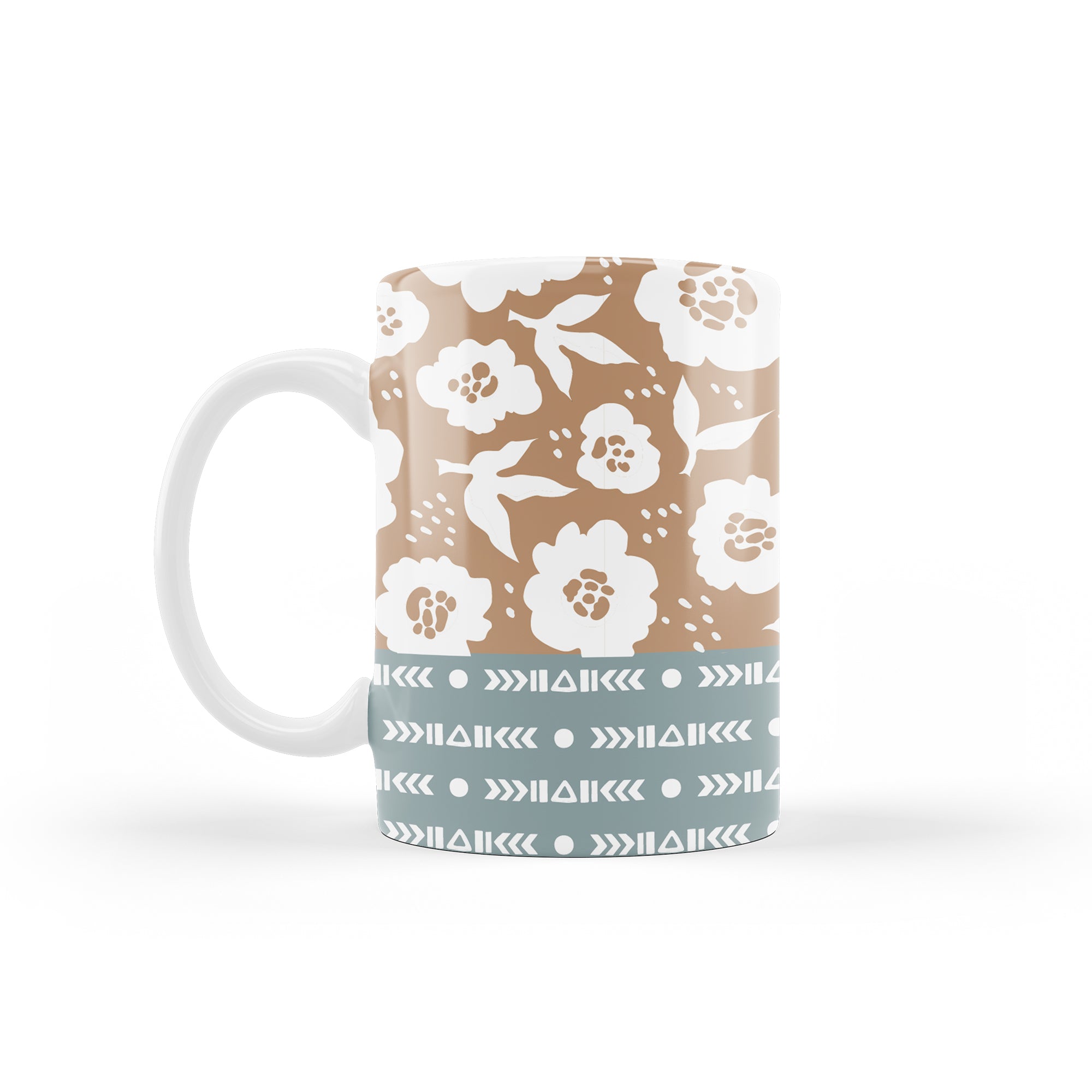 Feathers and Flowers Printed mug