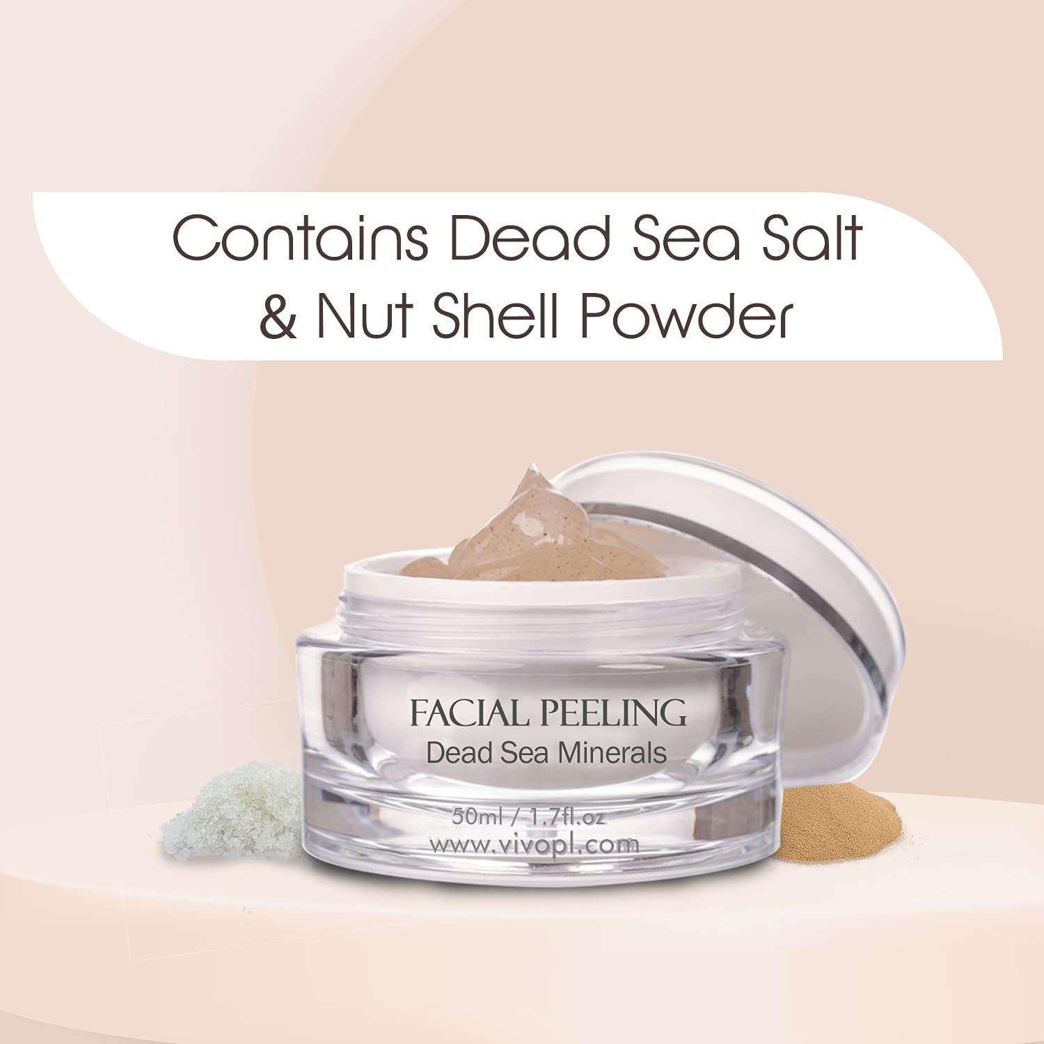 Vivo Per Lei Facial Peeling Gel - Face Peel with Dead Sea Minerals - Exfoliating Gel for Cleansing - Gentle Facial Scrub - 2 Pack