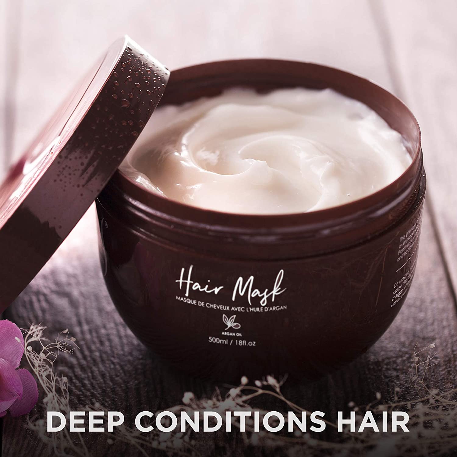 Herstyler Argan Oil Hair Mask - Deep Conditioning Hair Mask For Dry Damaged Hair - Anti-Frizz Hair Mask - 18 Fl. Oz. / 500 Ml