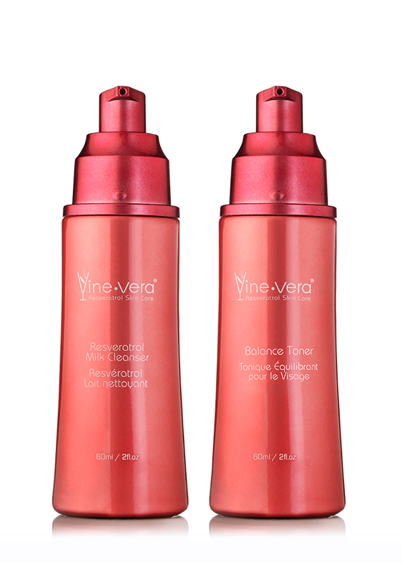 Vine Vera Face Cleansing Kit Cruelty Free Resveratrol Milk Cleanser