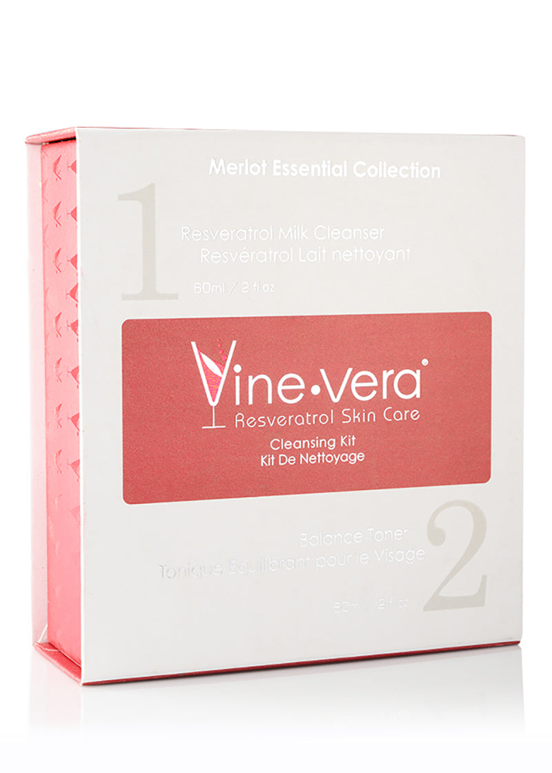 Vine Vera Face Cleansing Kit Cruelty Free Resveratrol Milk Cleanser