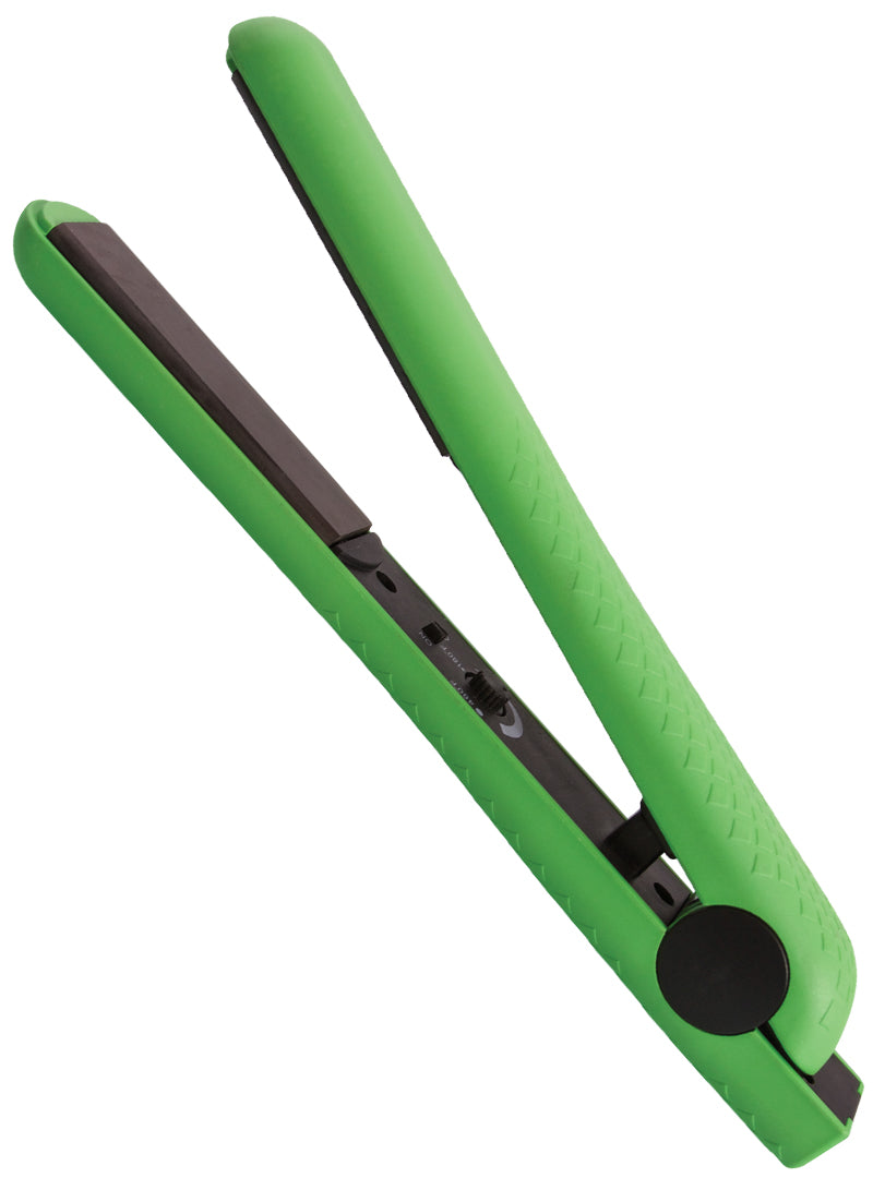 evalectric ceramic hair straightener lime green