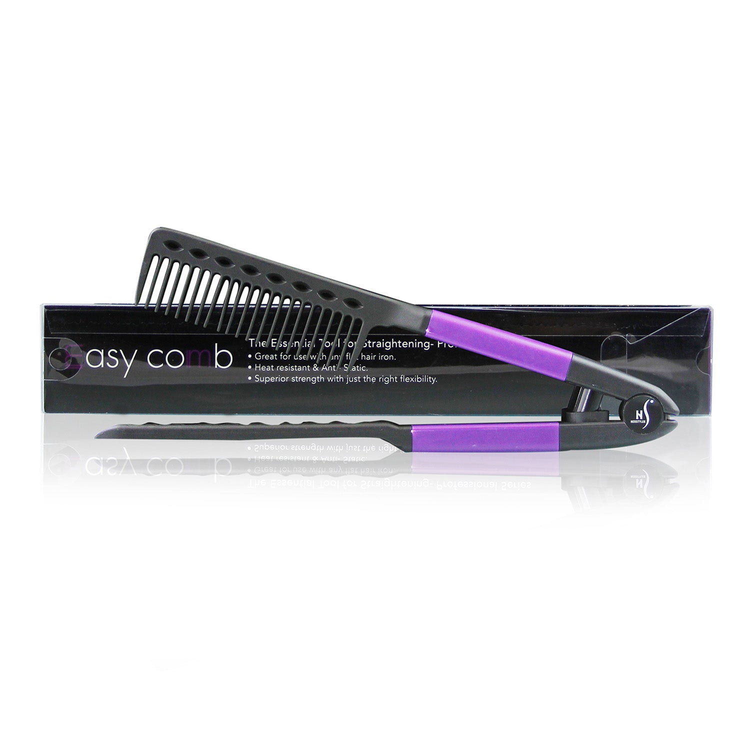 herstyler straightening comb for hair purple