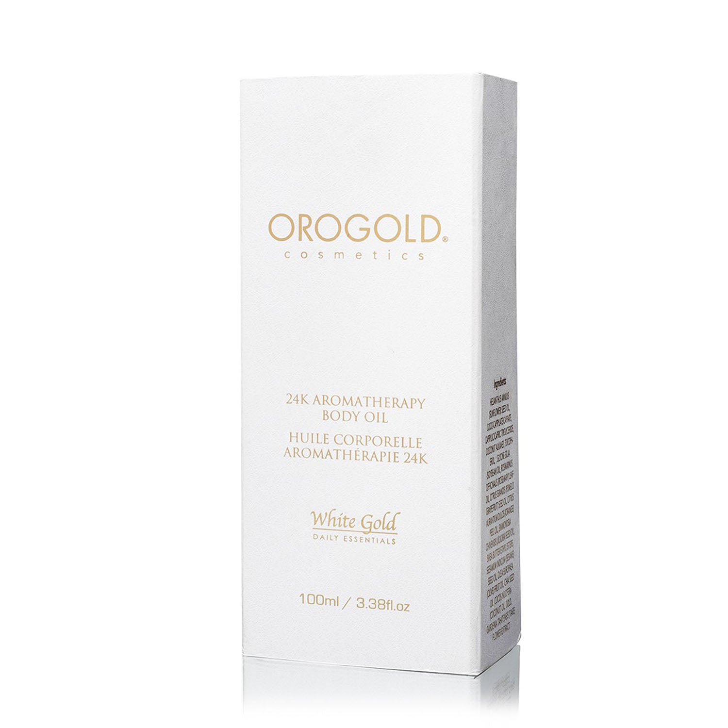 orogold white gold 24k aromatherapy body oil