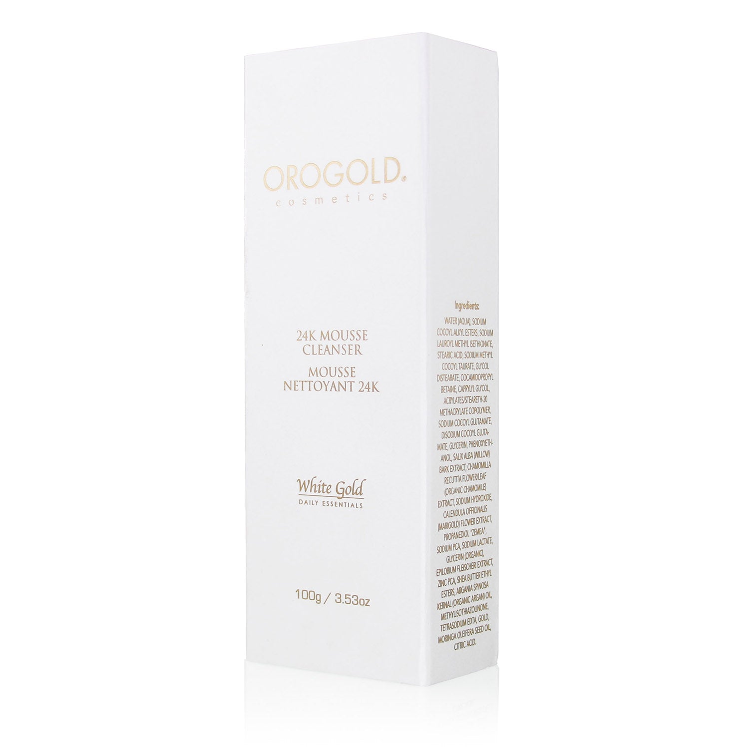 orogold white gold 24k mousse mild facial cleanser