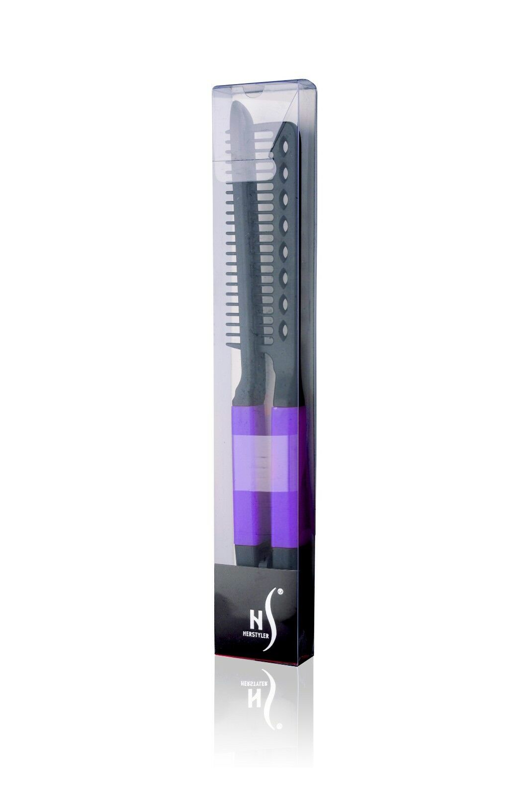 Herstyler V Shaped Easy Comb Tension Hair Straightening Tool Purple