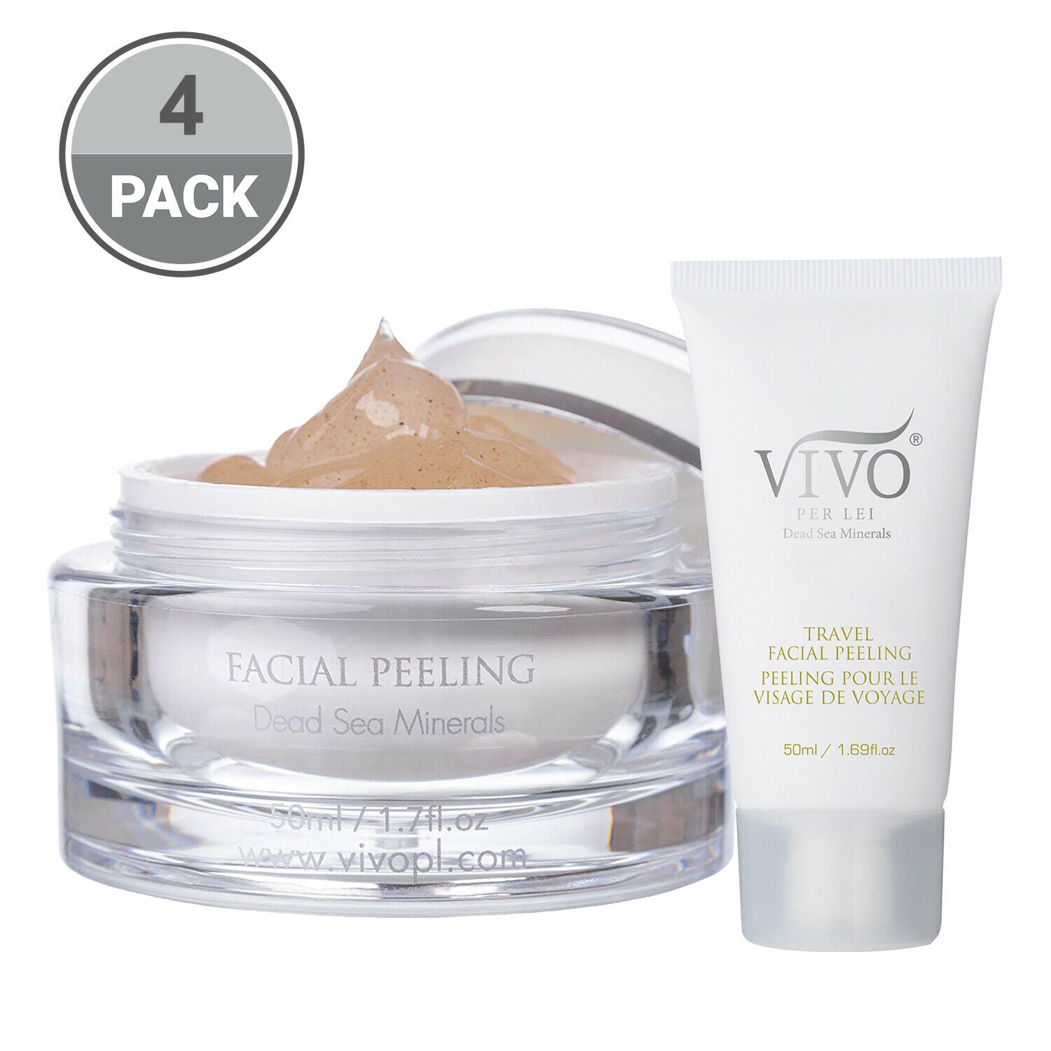 Vivo Per Lei Brightening Firming Facial Peel Gel for Wrinkles Acne Scars 4 Pack